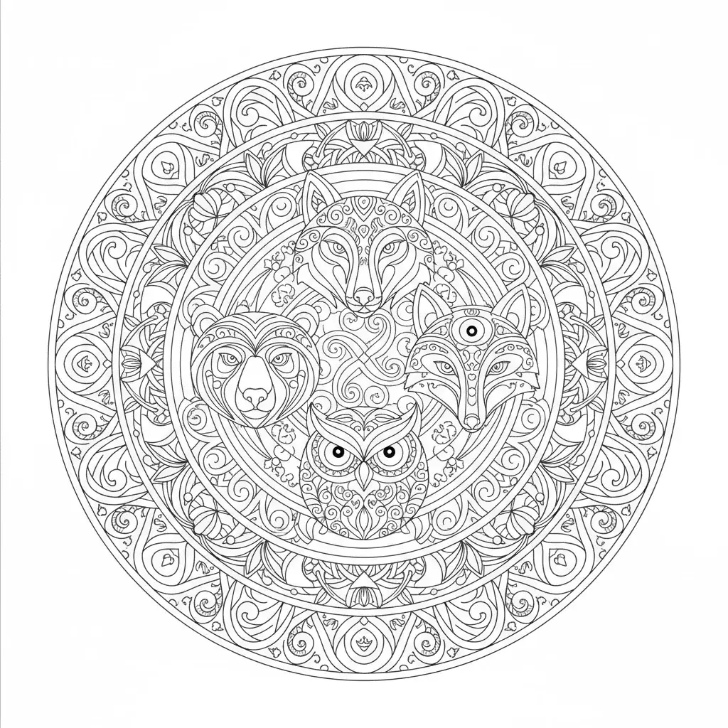 Animal Totem Mandala