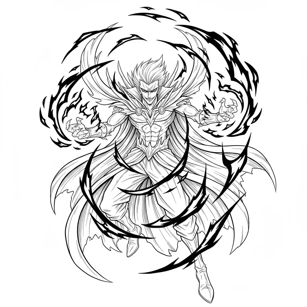 Anime Villain Dramatic Pose