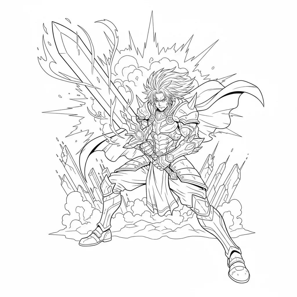 Anime Warrior with Sword