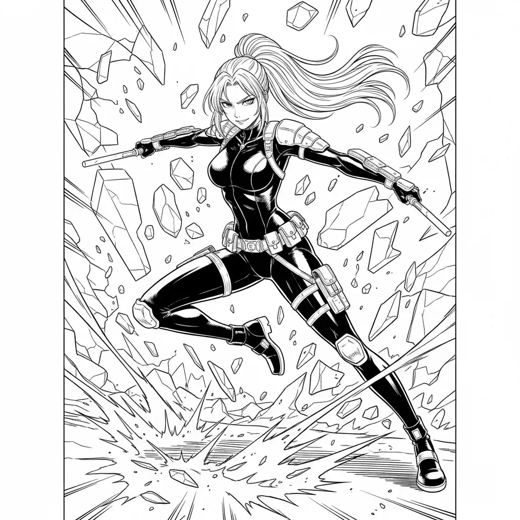 Black Widow in Action Pose