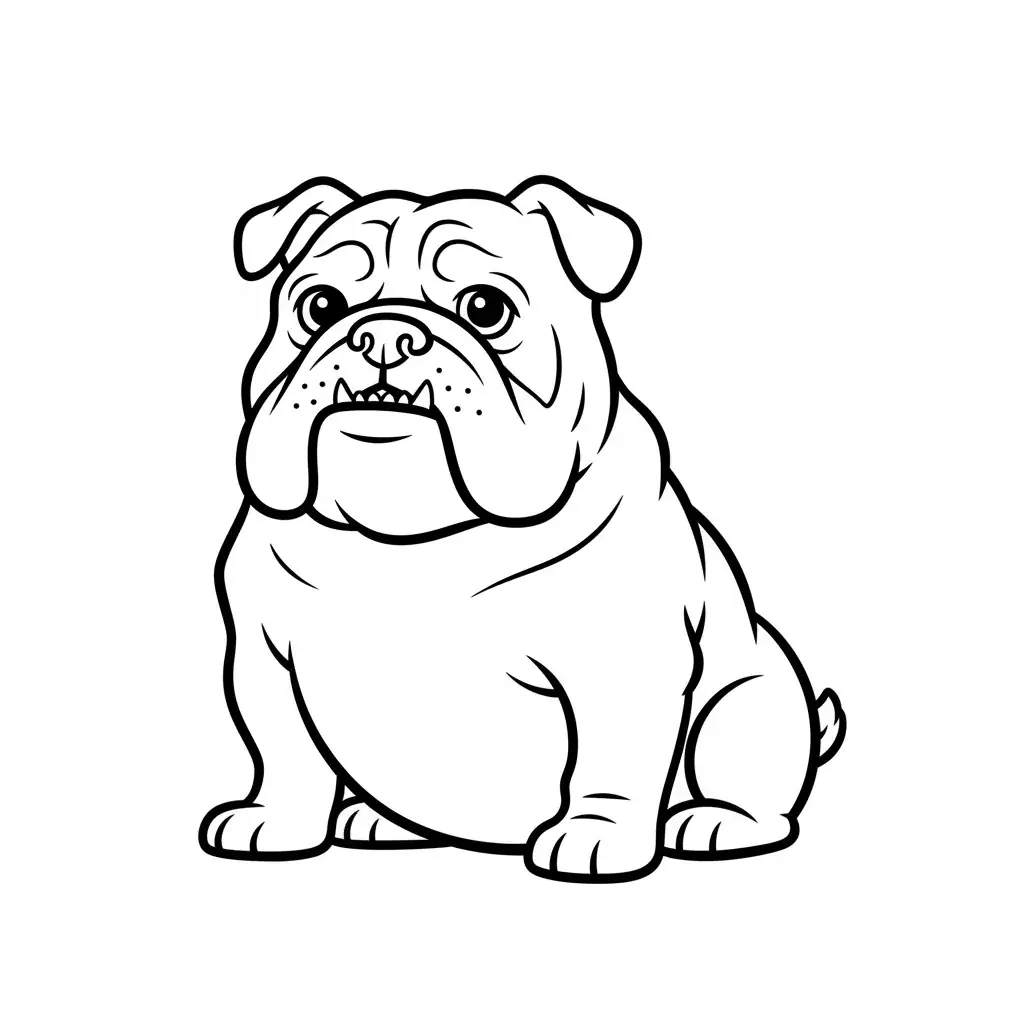 English Bulldog Sitting