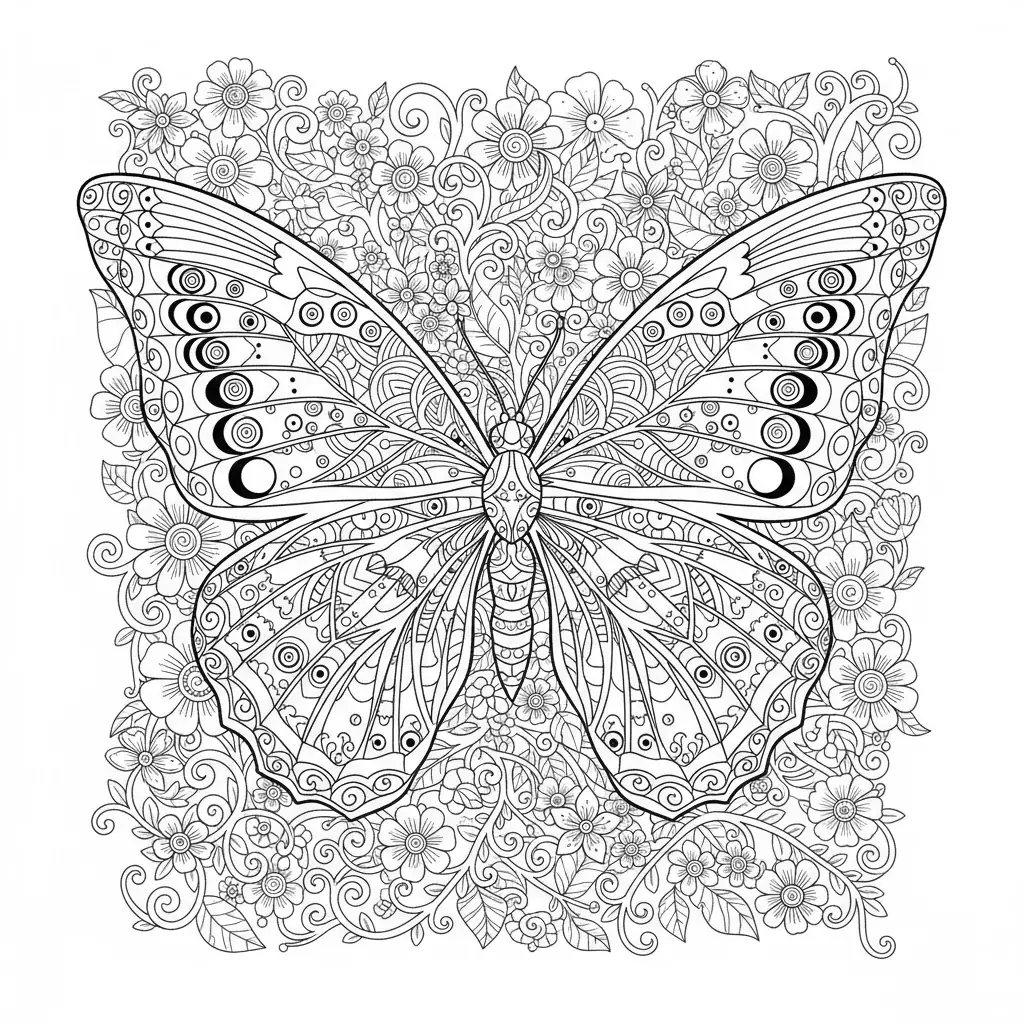 Butterfly with Intricate Wing Detail