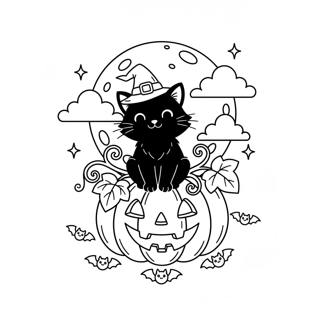 Cat Witch Halloween