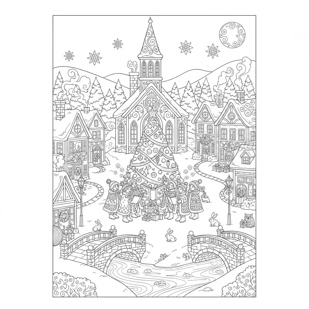 Snowy Christmas Village