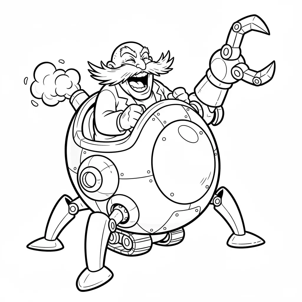 Dr. Eggman in His Egg Mobile