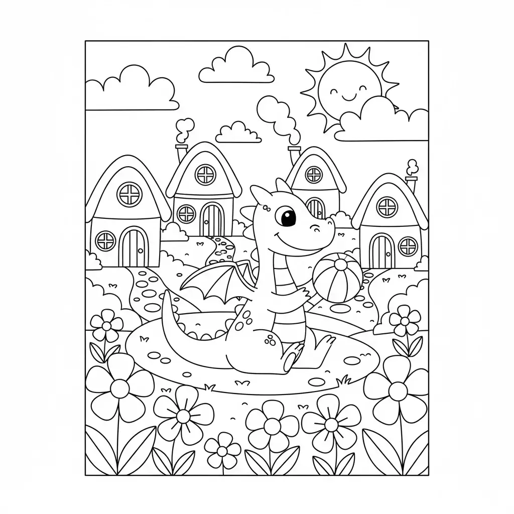 Dragon coloring page