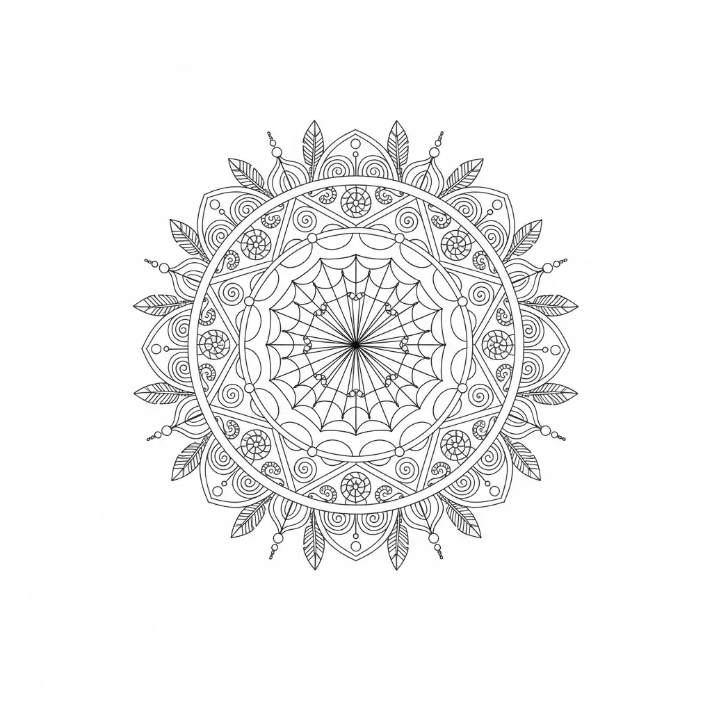 Dreamcatcher Mandala Design