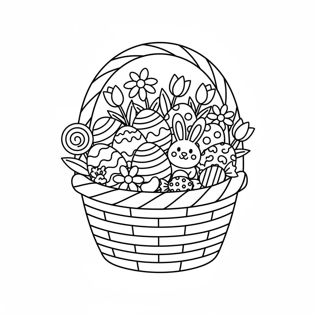 Easter Basket Overflowing with Treats