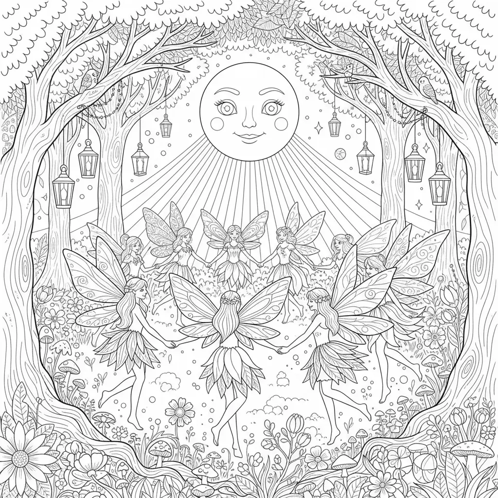 Fairies Dancing Under the Moon