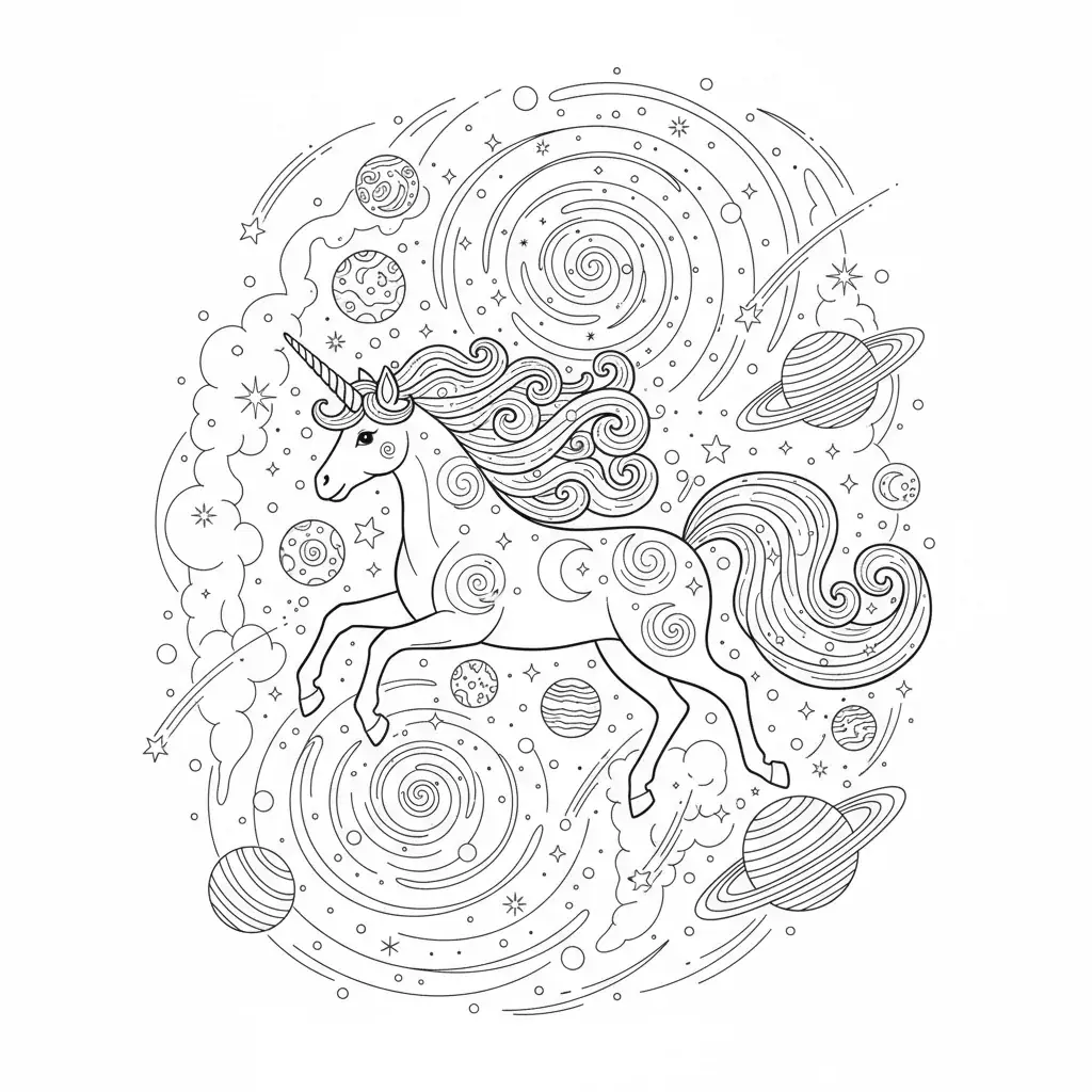 Galaxy Unicorn in Space