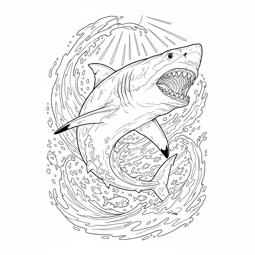 Shark coloring pages