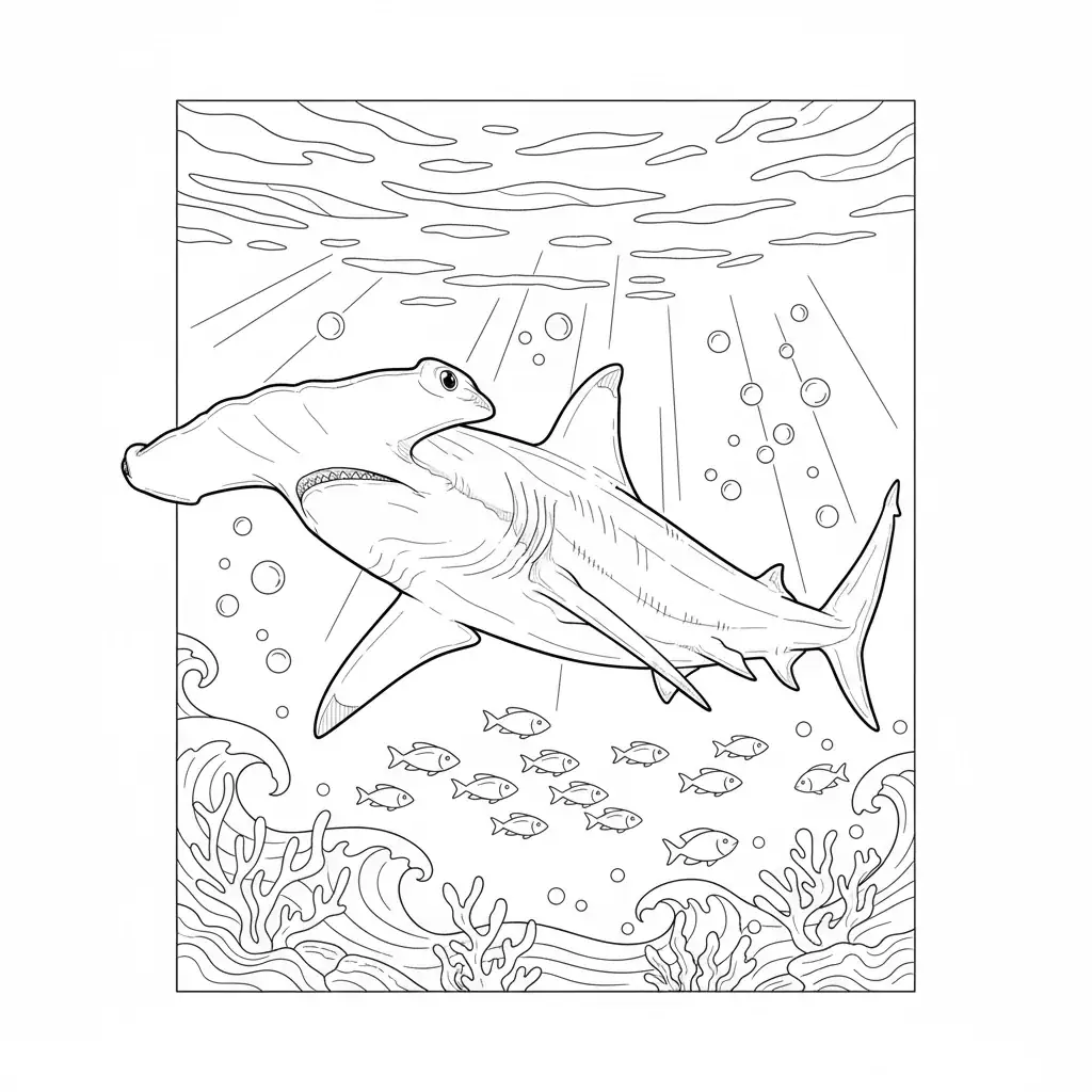 Hammerhead Shark Swimming