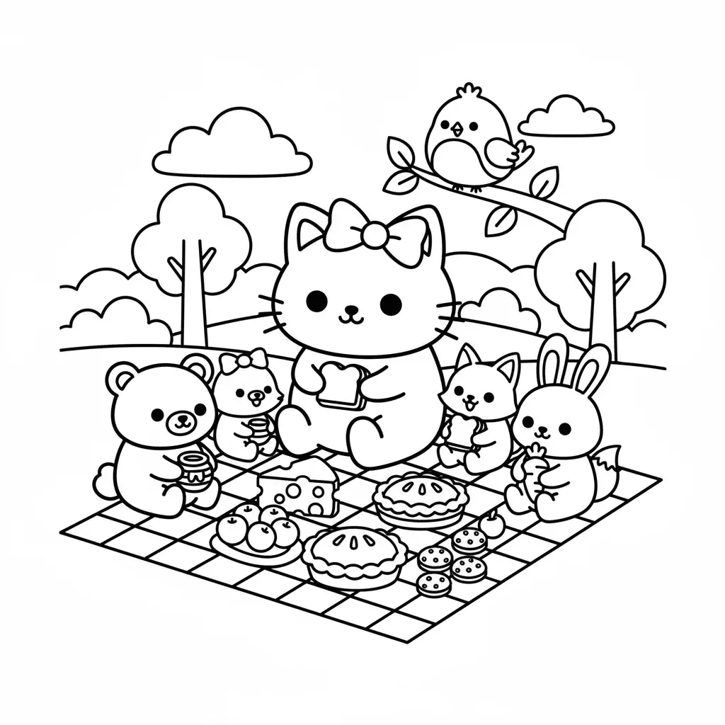 Hello Kitty with Her Friends