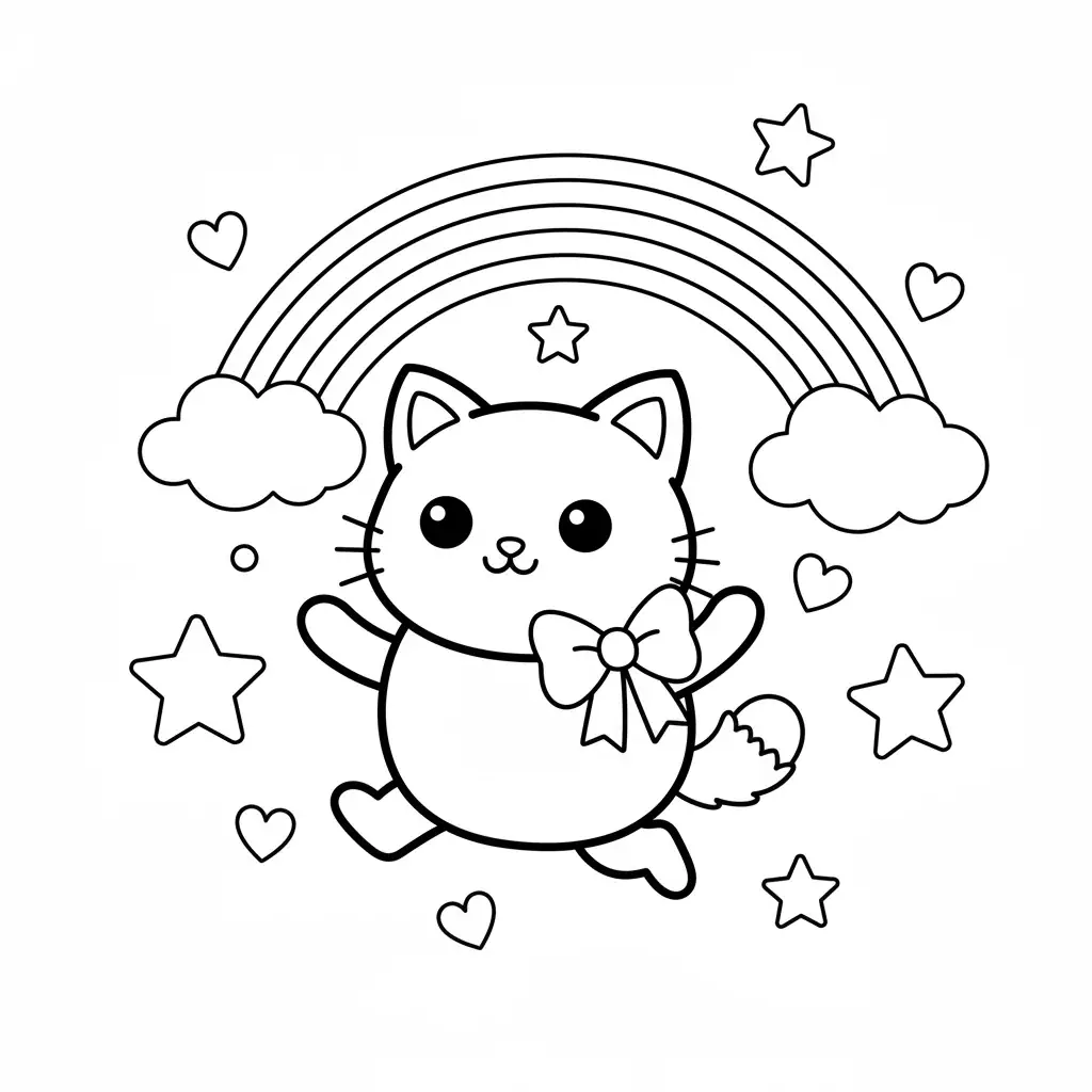 Hello Kitty Under a Rainbow