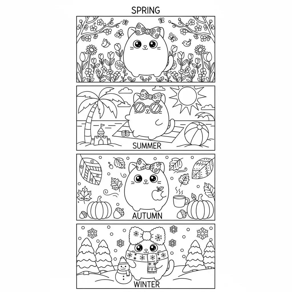 Hello Kitty Through the Seasons