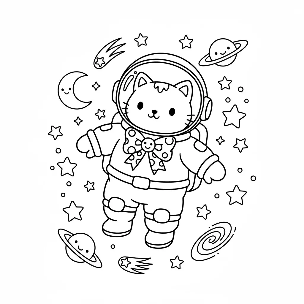 Hello Kitty in Outer Space