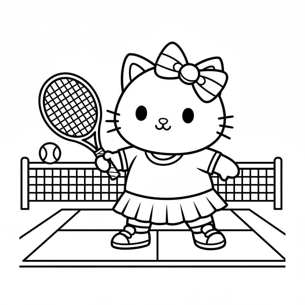 Hello Kitty Playing Sports