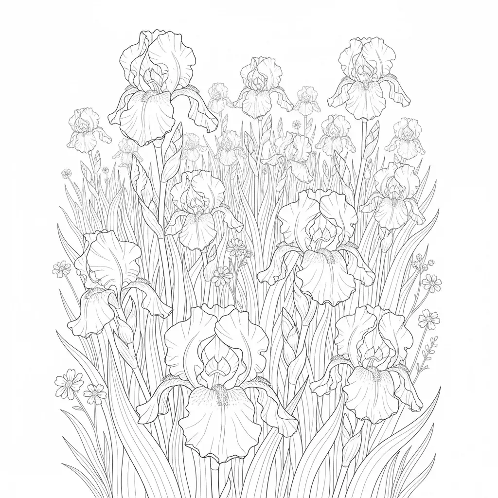 Field of Purple Irises