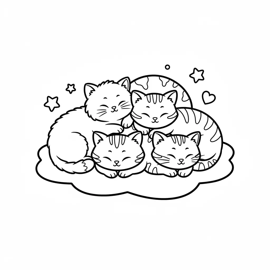 Pile of Sleeping Kittens