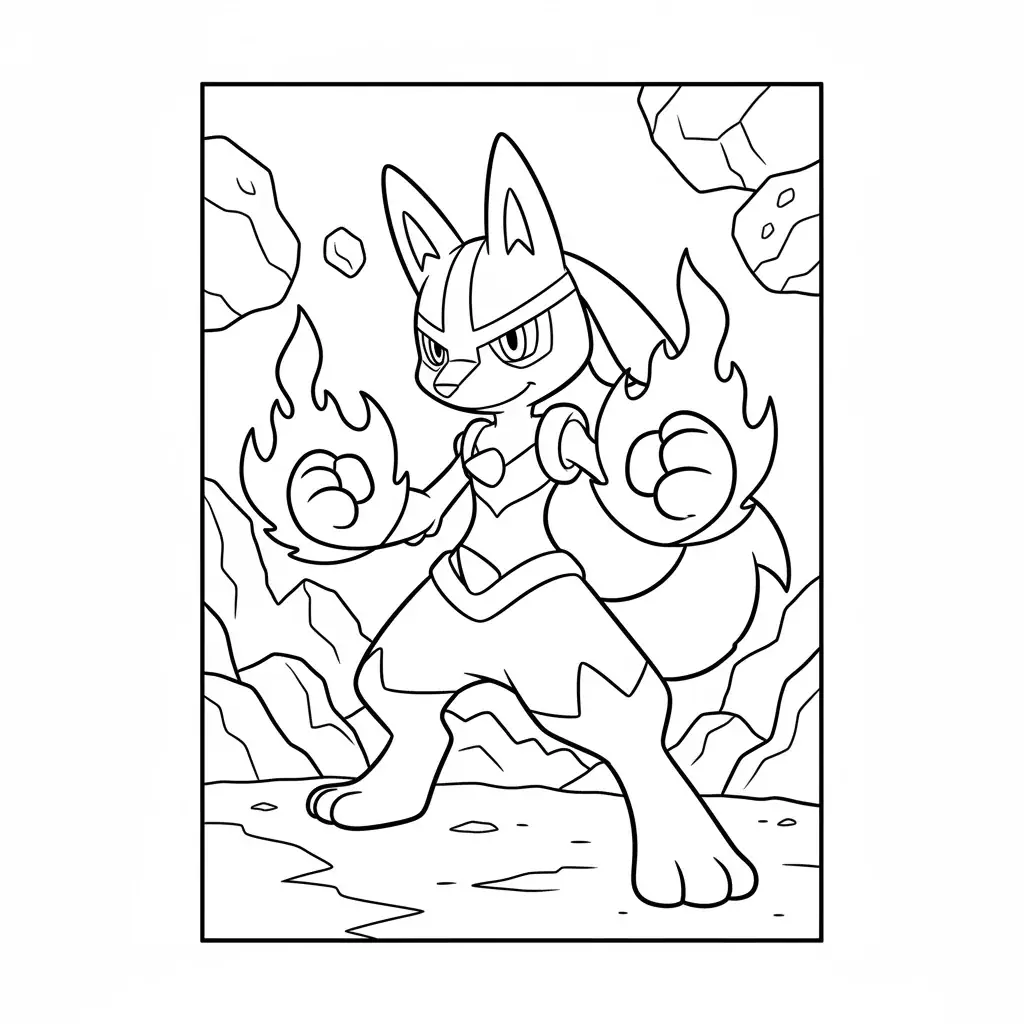 Lucario in Battle Pose