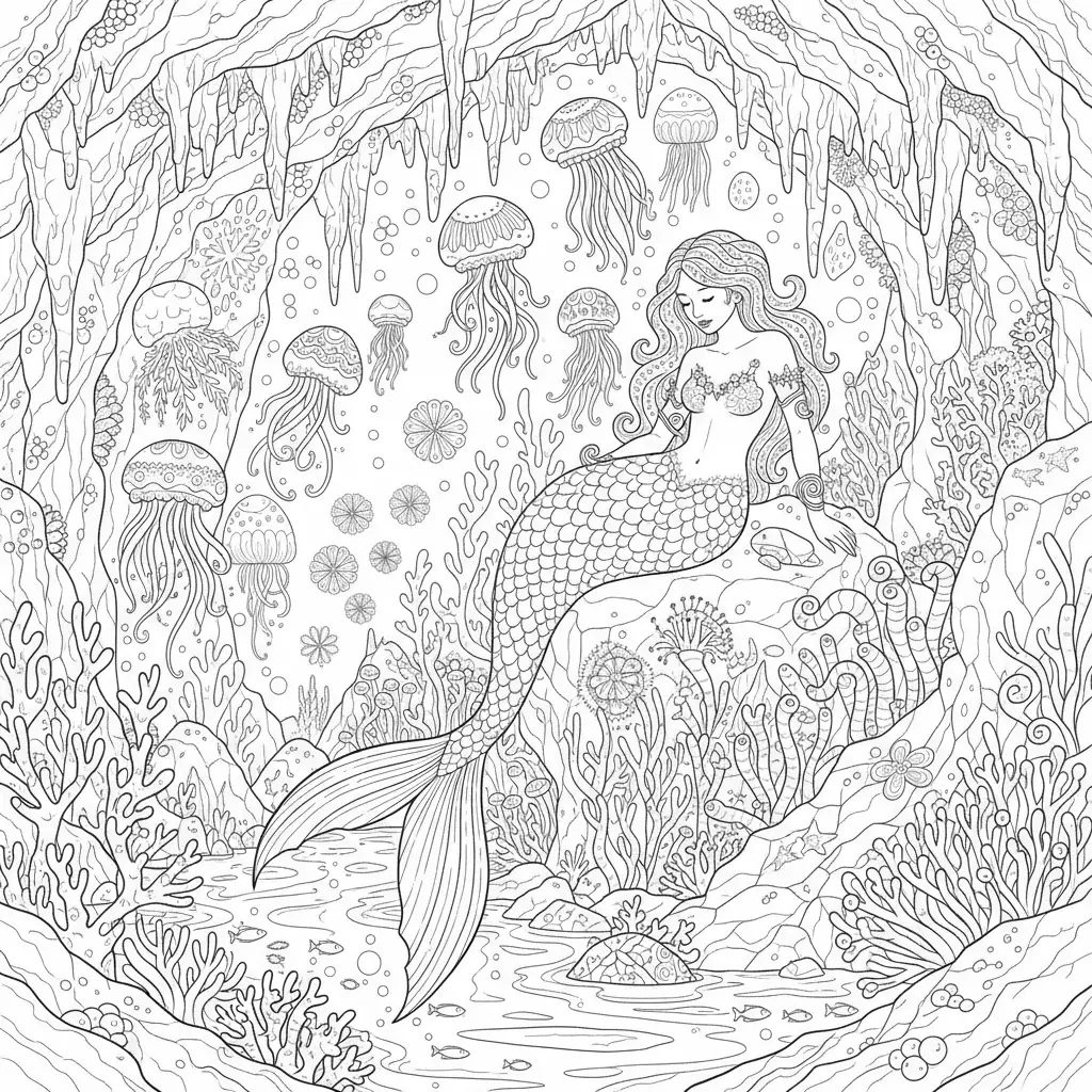 Mermaid in a Sea Cave
