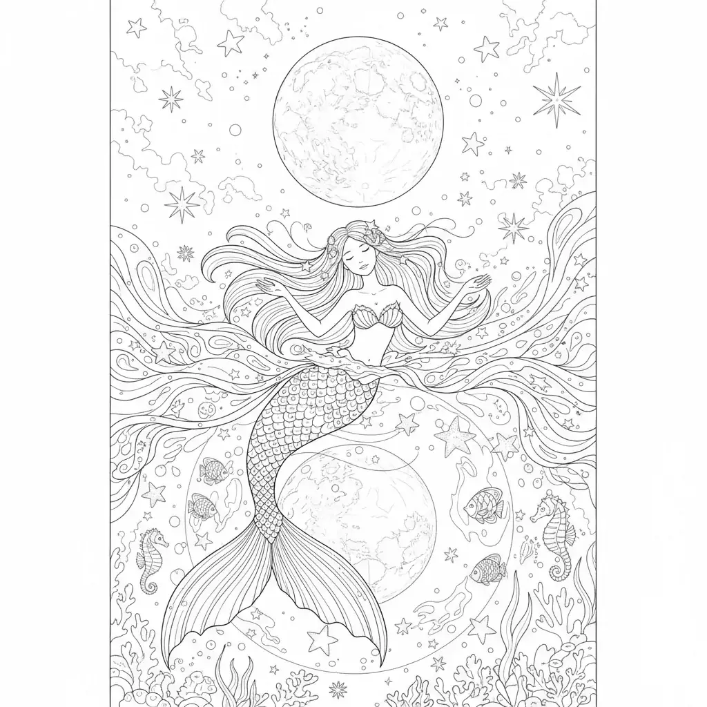 Mermaid in the Moonlight