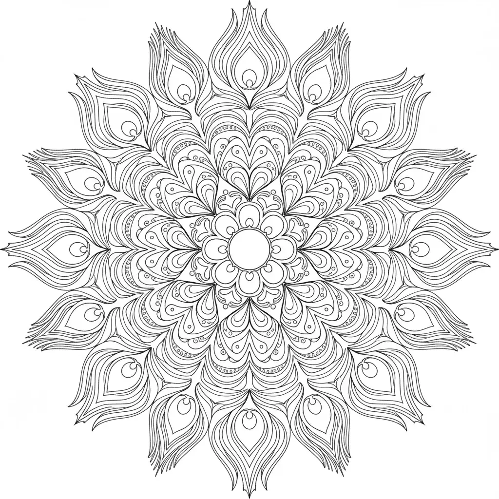 Peacock Feather Mandala