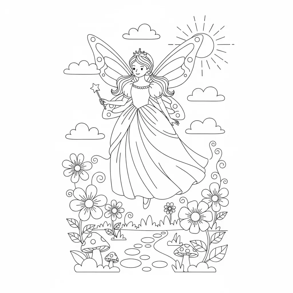 Princess with Fairy Wings