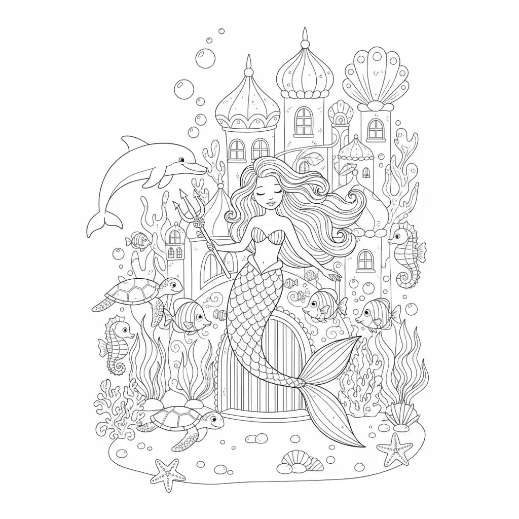 Mermaid Princess Underwater