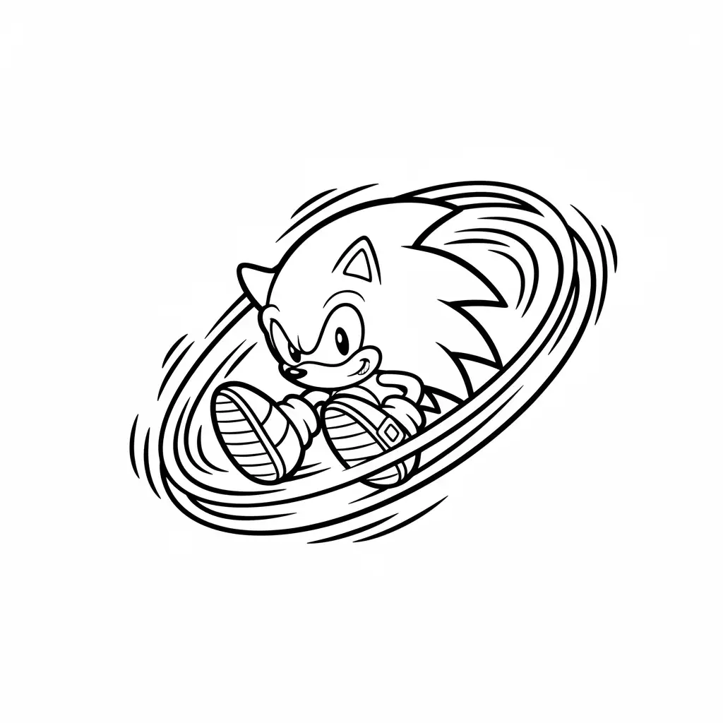 Sonic Doing a Spin Dash