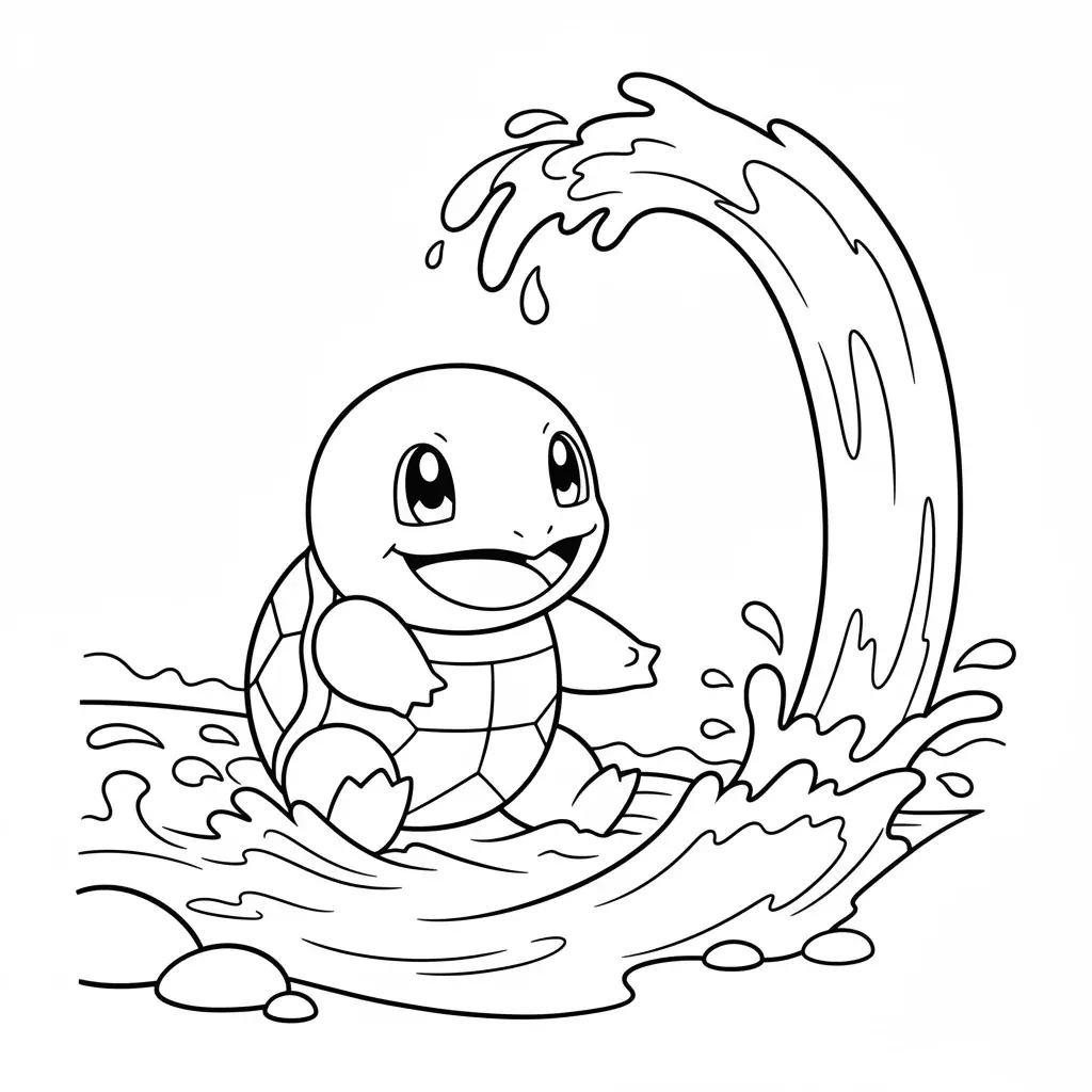 Squirtle Splashing Water