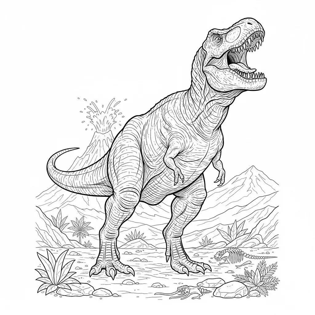 Dinosaur coloring page