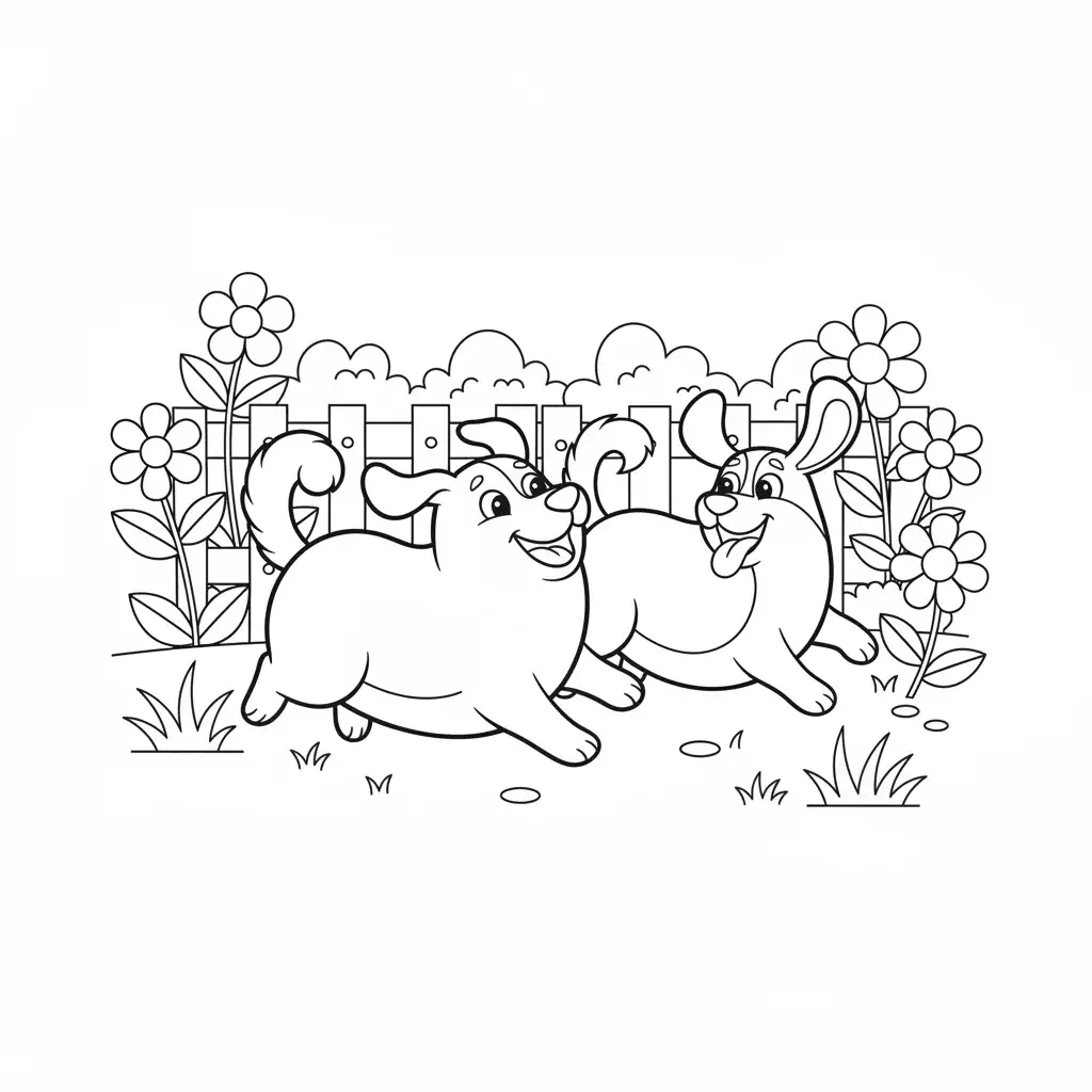 Two Dogs Playing Together