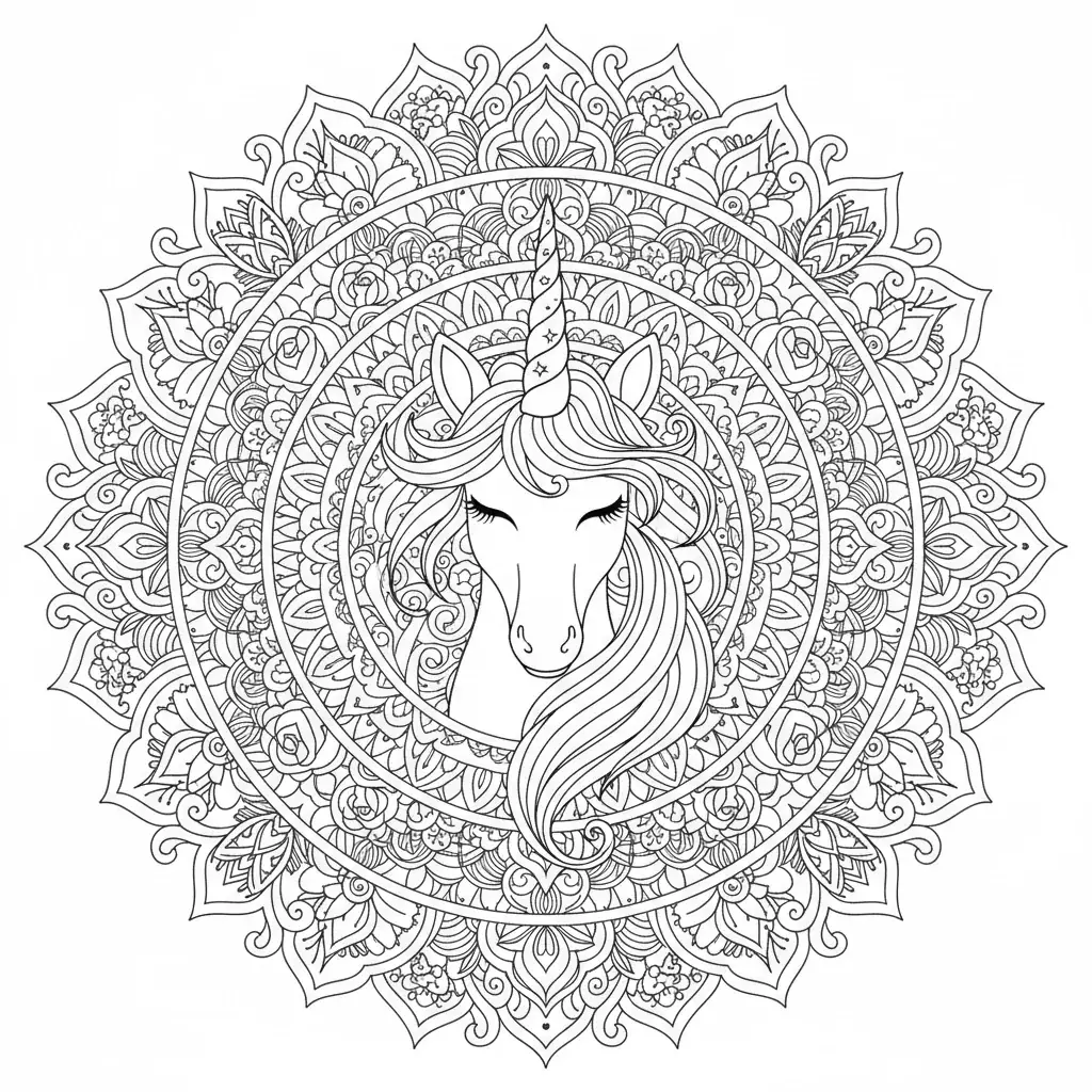 Unicorn Mandala