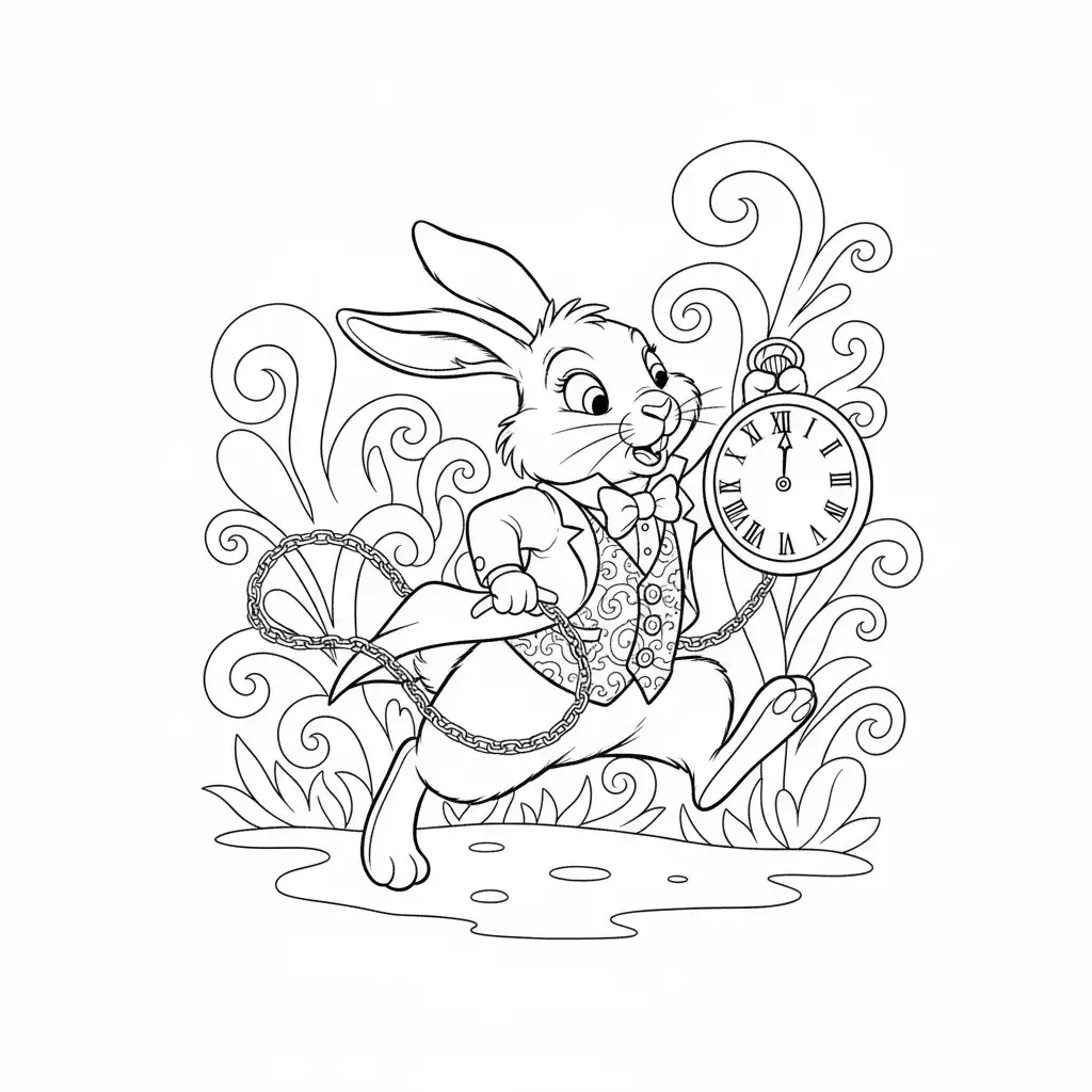 White Rabbit with His Pocket Watch