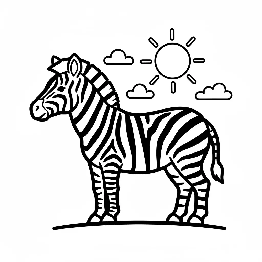 Zebra with Bold Stripes