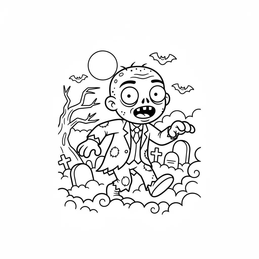 Zombie Walking Through Fog