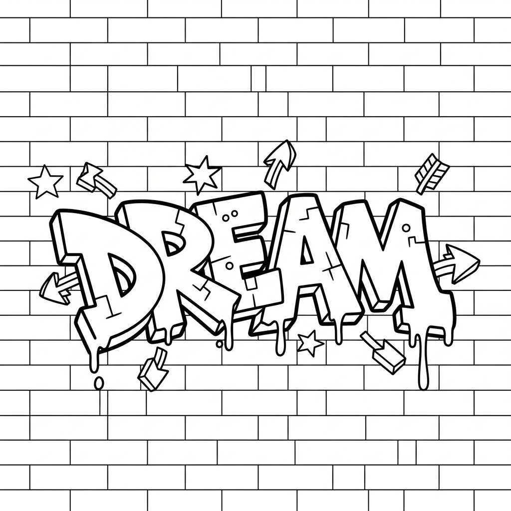 Graffiti coloring page generator thumbnail