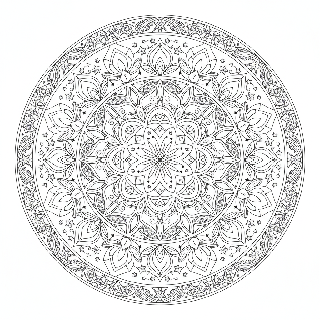 Mandala coloring page generator thumbnail