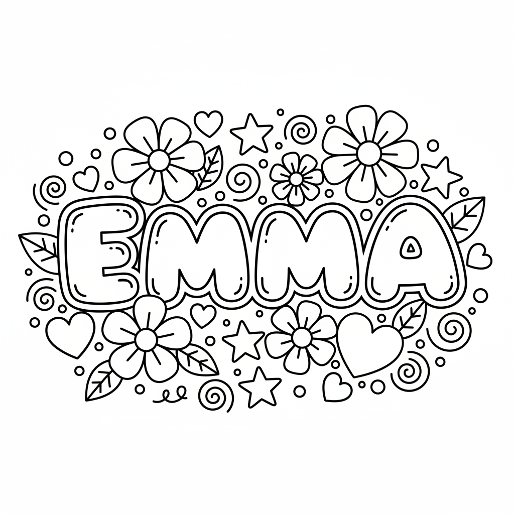 Name coloring page generator thumbnail